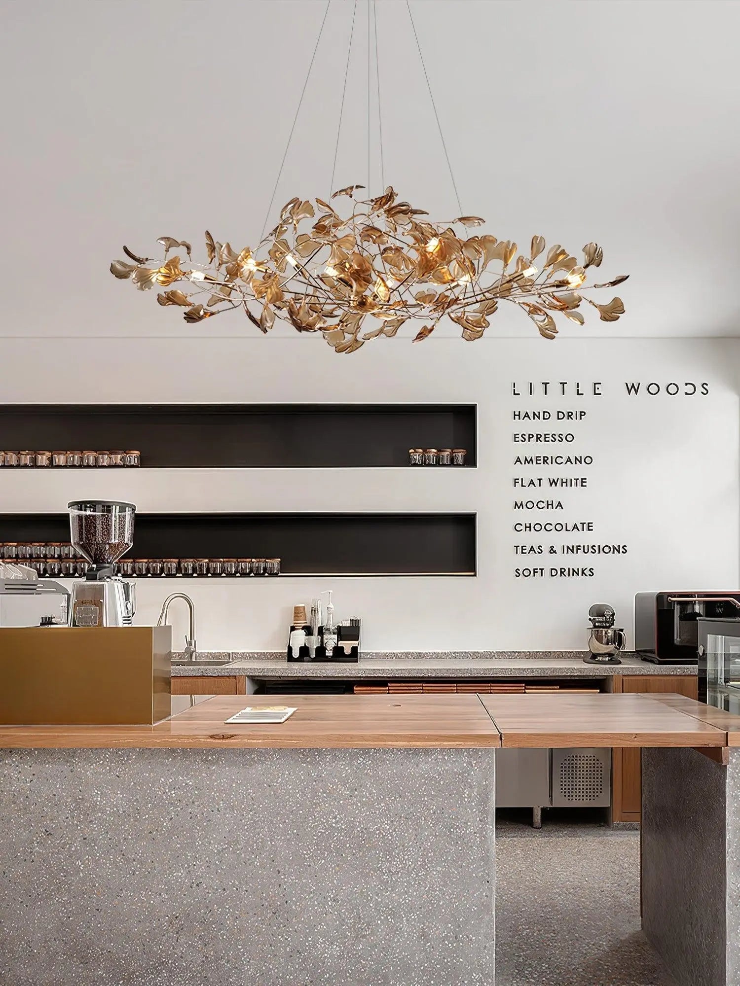 Acrylic Ginkgo Leaf Chandelier - Yiarolight