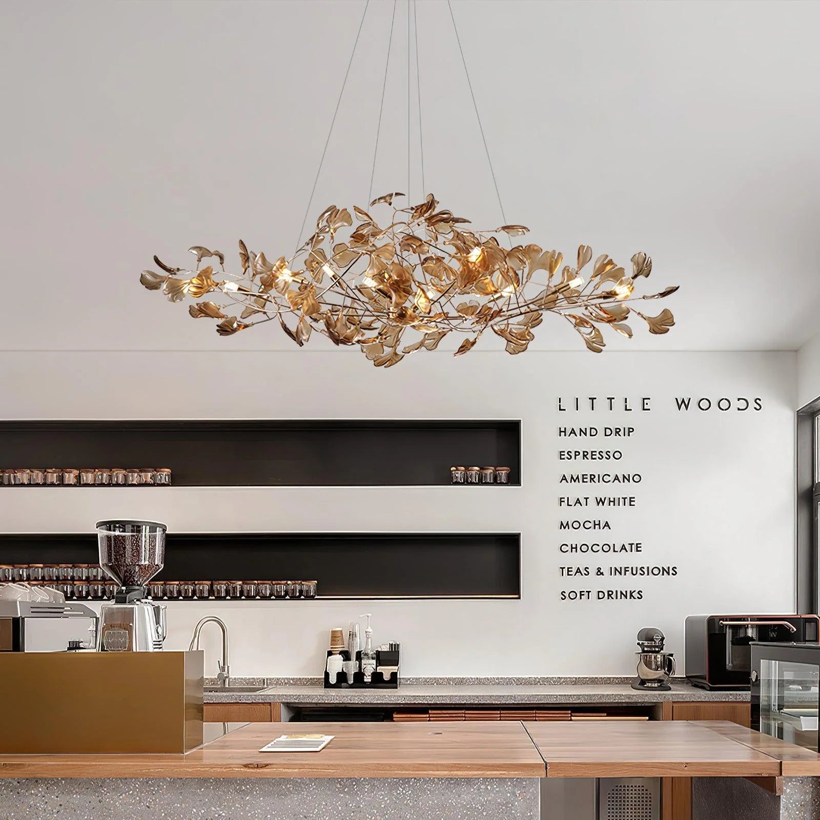 Acrylic Ginkgo Leaf Chandelier - Yiarolight