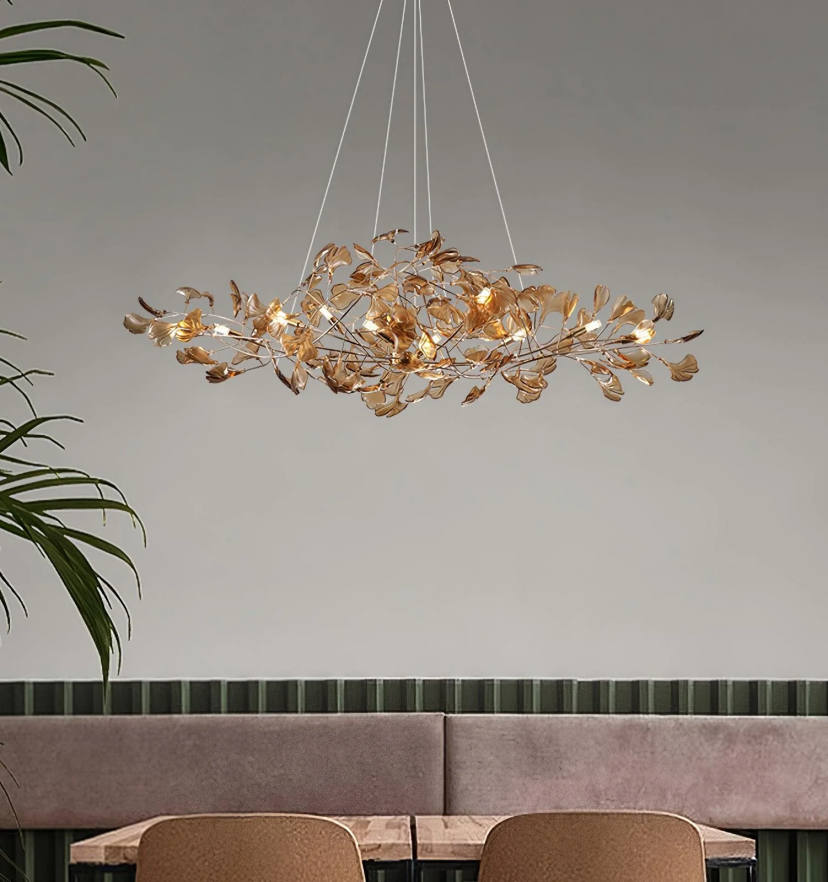 Acrylic Ginkgo Leaf Chandelier - Yiarolight
