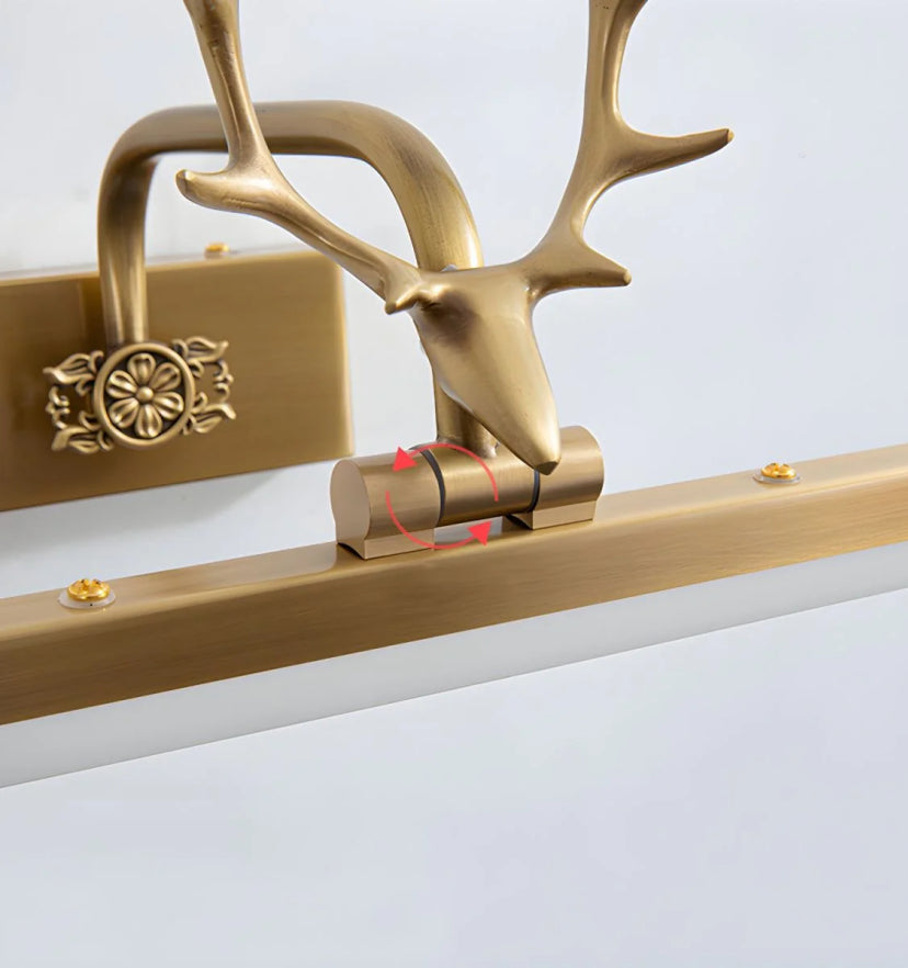 Adelaide Antler Brass Wall Lamp - Auraolight