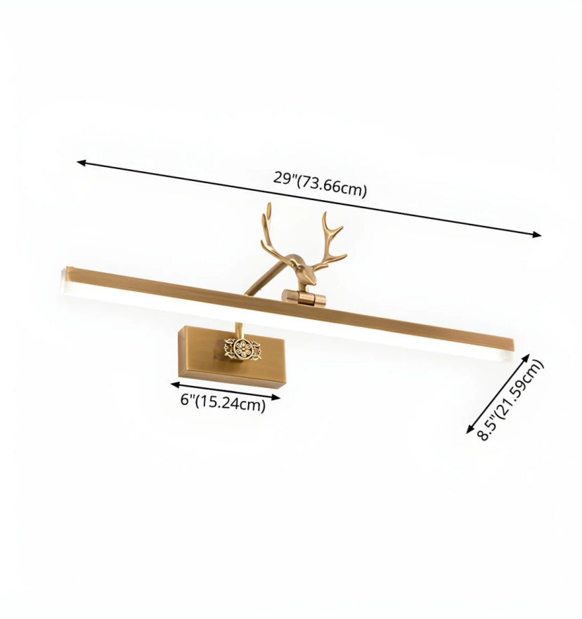 Adelaide Antler Brass Wall Lamp - Auraolight