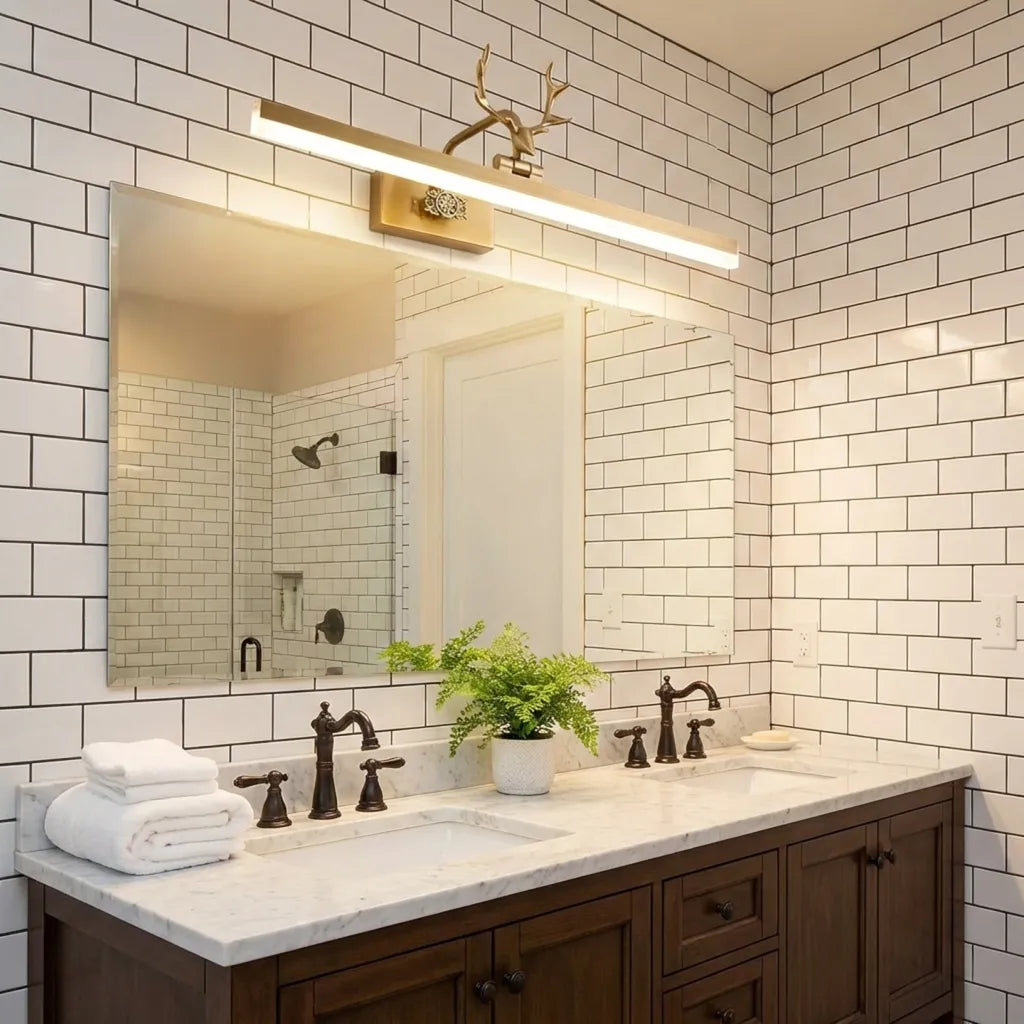 Adelaide Antler Brass Wall Lamp