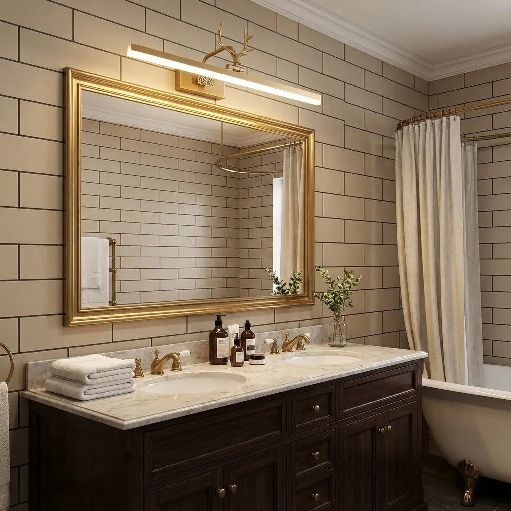Adelaide Antler Brass Wall Lamp