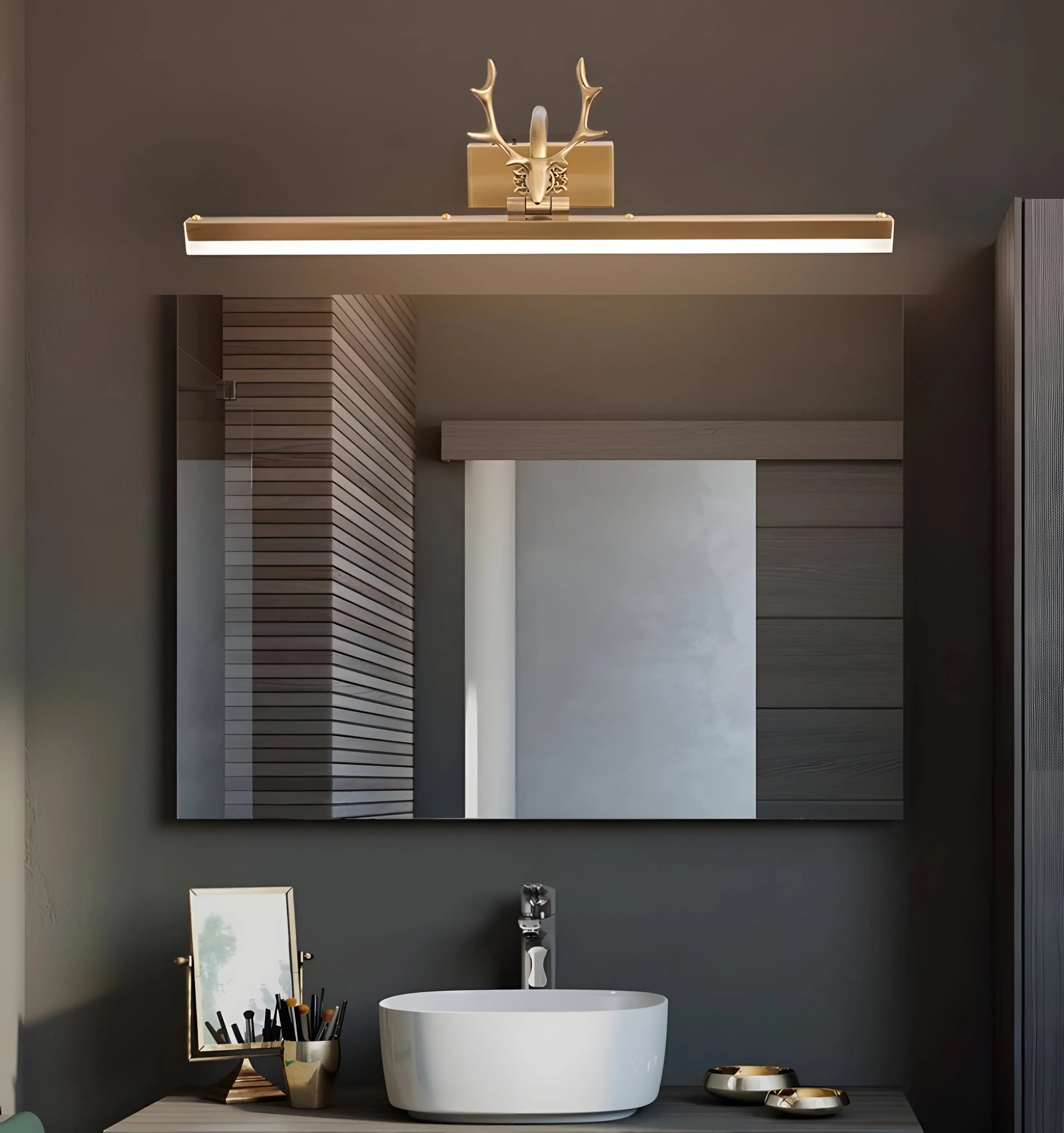 Adelaide Antler Brass Wall Lamp - Auraolight