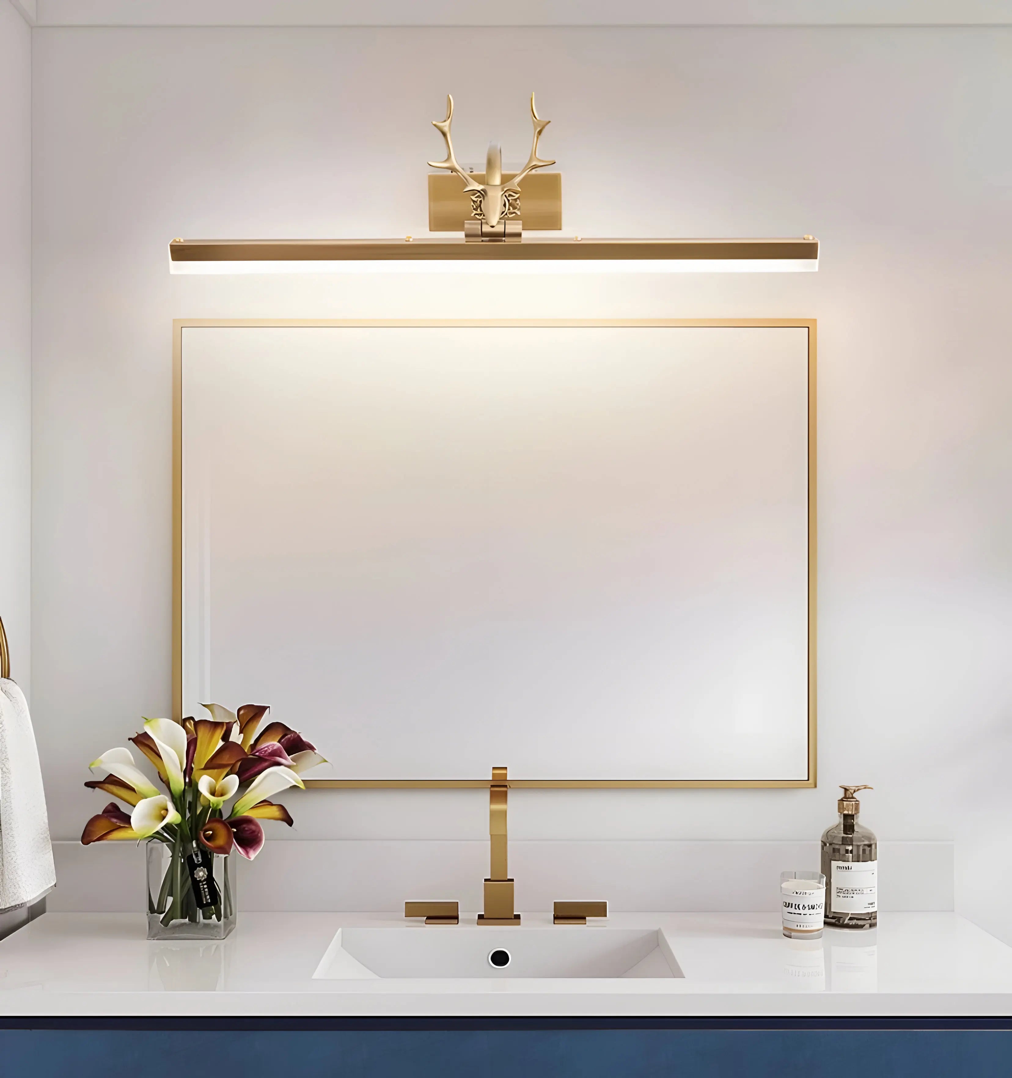 Adelaide Antler Brass Wall Lamp - Auraolight