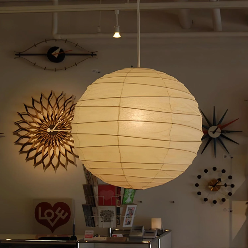 Washi Paper D Pendant Light - Yiarolight