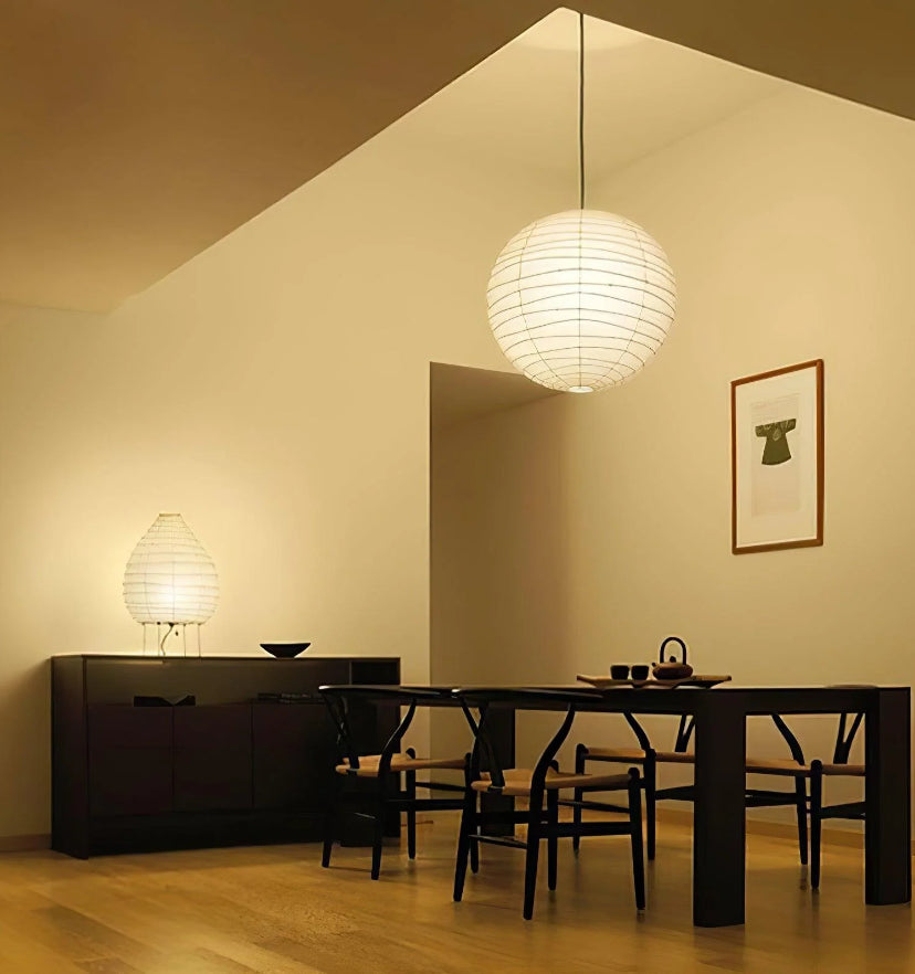Washi Paper D Pendant Light - Yiarolight