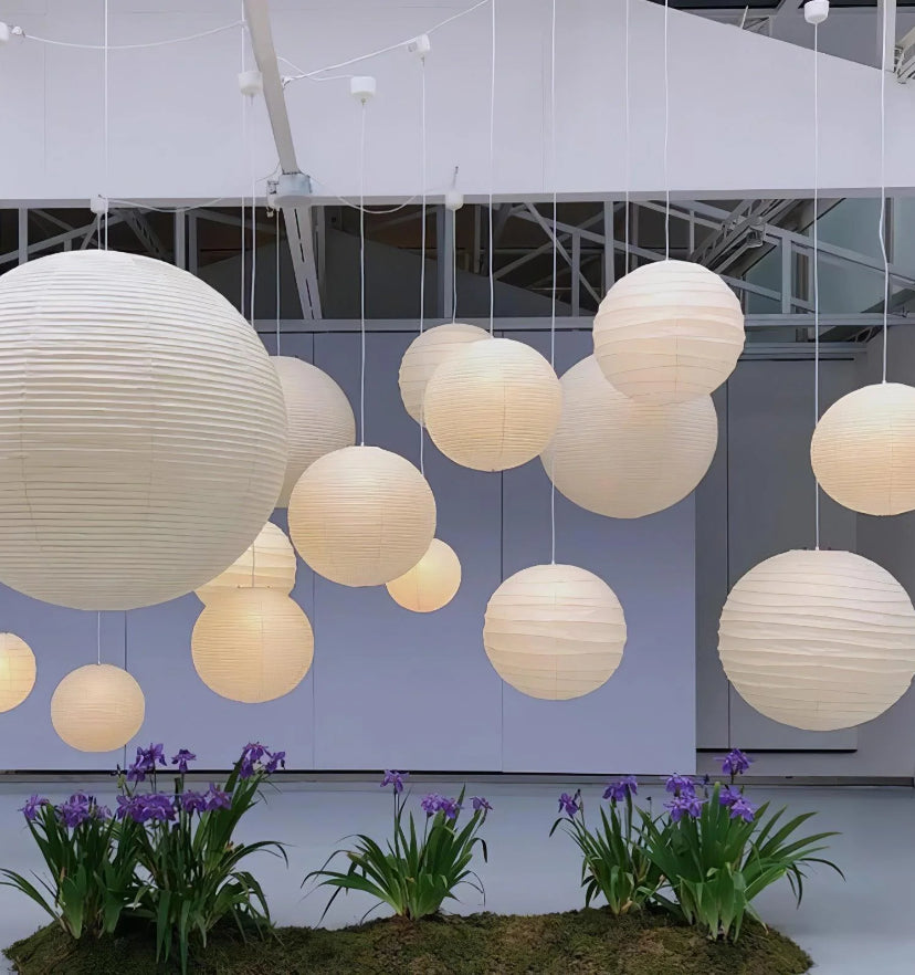 Washi Paper D Pendant Light - Yiarolight