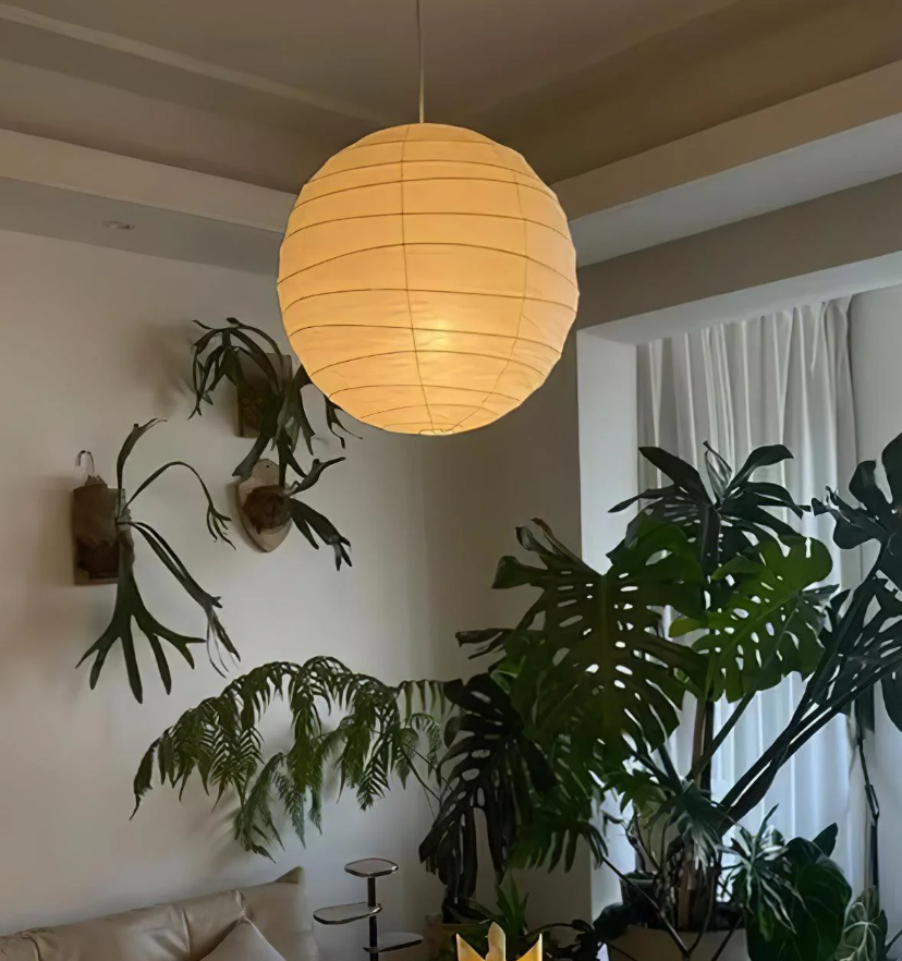 Washi Paper D Pendant Light - Yiarolight