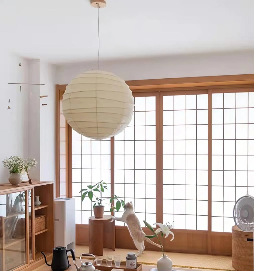 Washi Paper D Pendant Light - Yiarolight