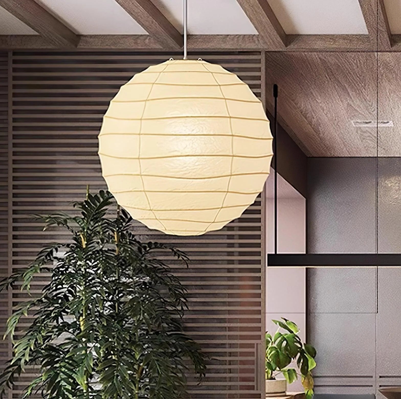 Washi Paper D Pendant Light - Yiarolight