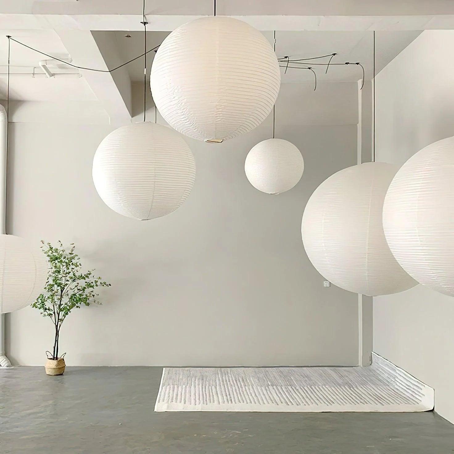 Akari A Pendant Swag Light - Yiarolight