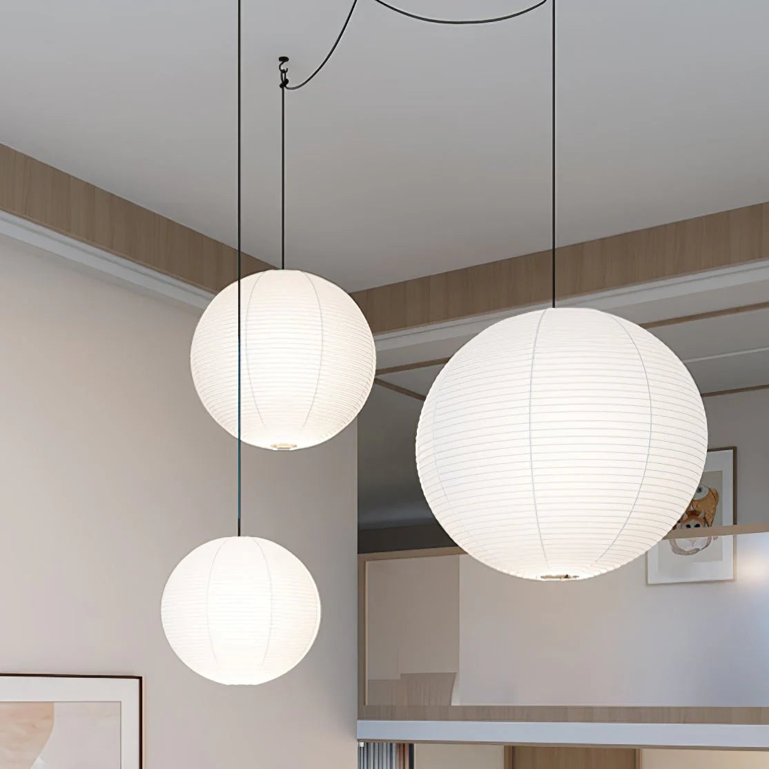 Akari A Pendant Swag Light - Yiarolight