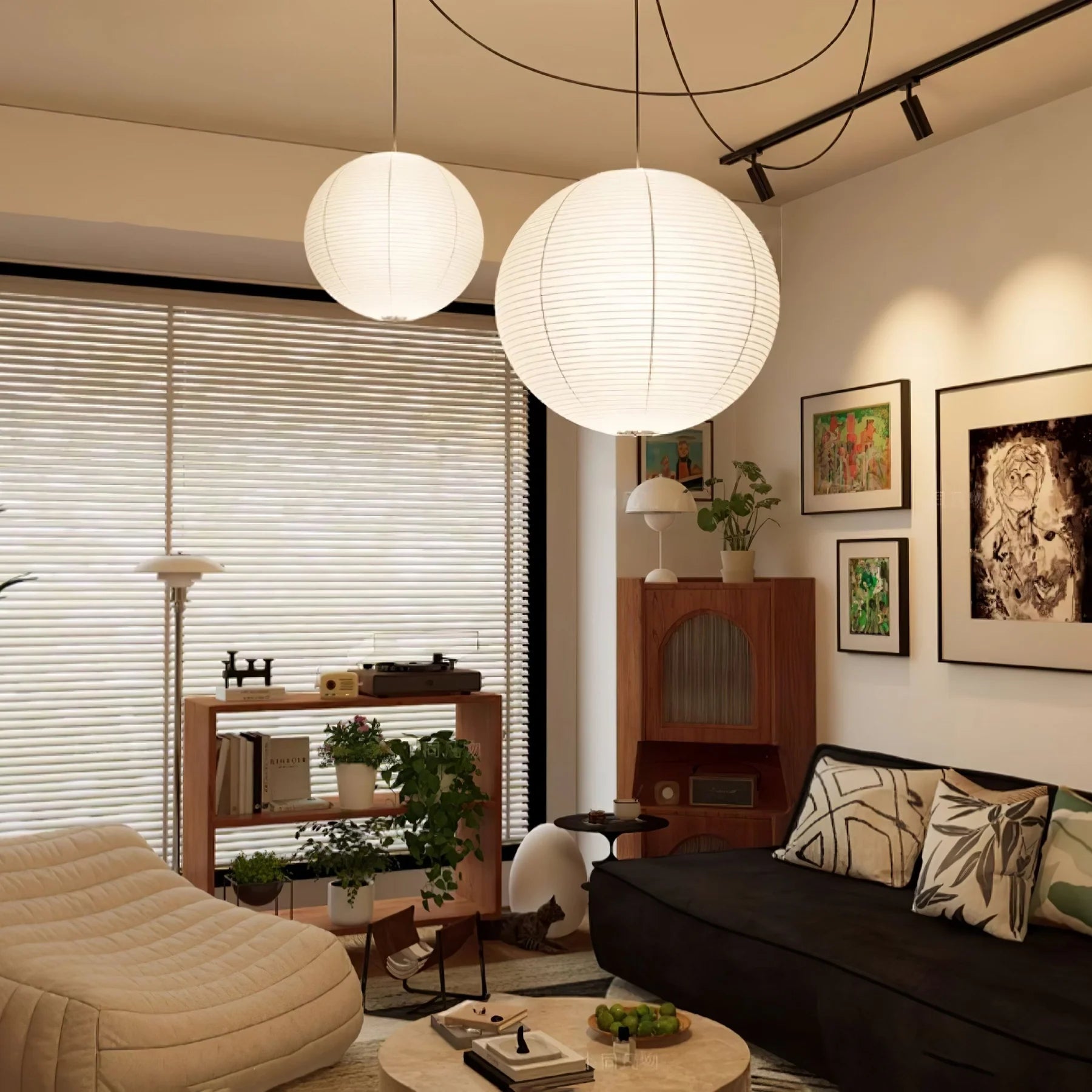 Akari A Pendant Swag Light - Yiarolight