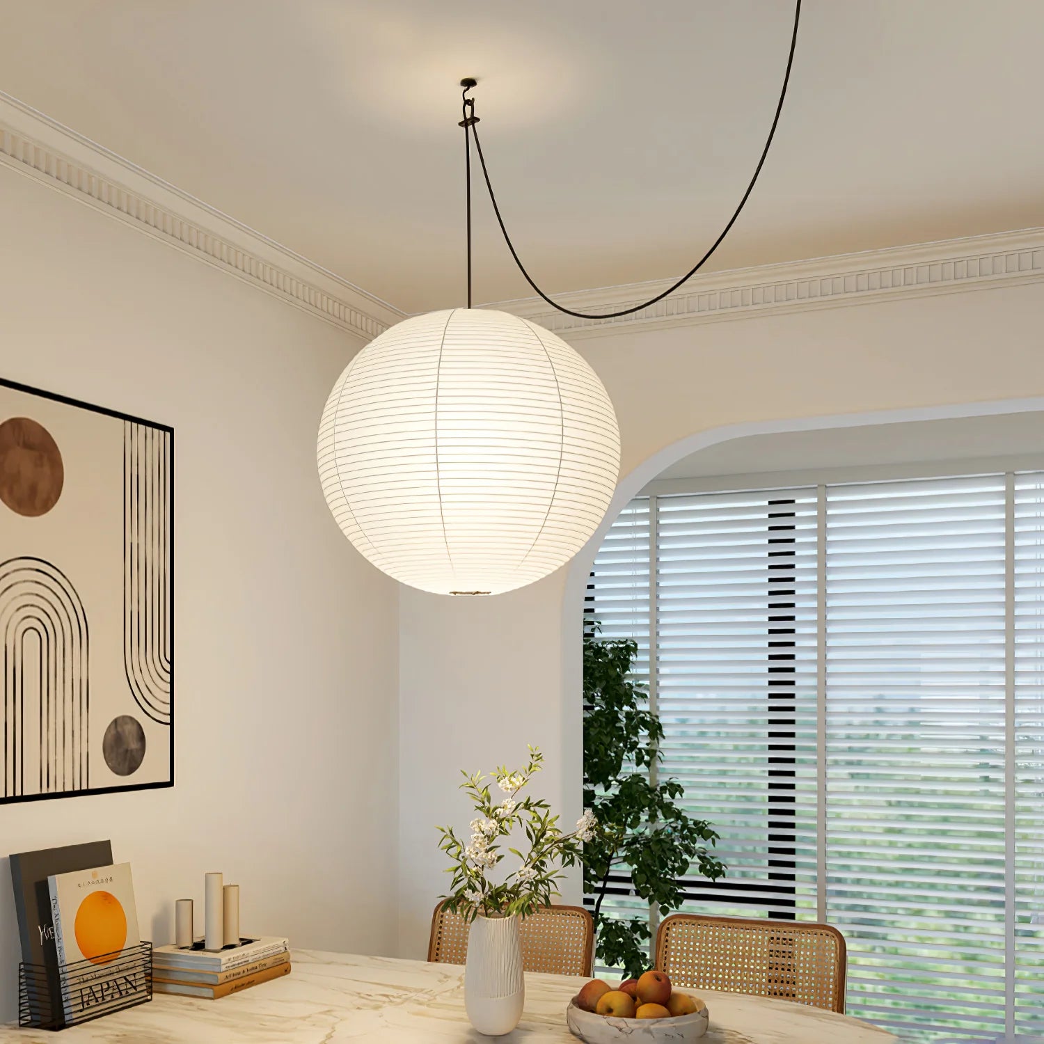 Akari A Pendant Swag Light - Yiarolight