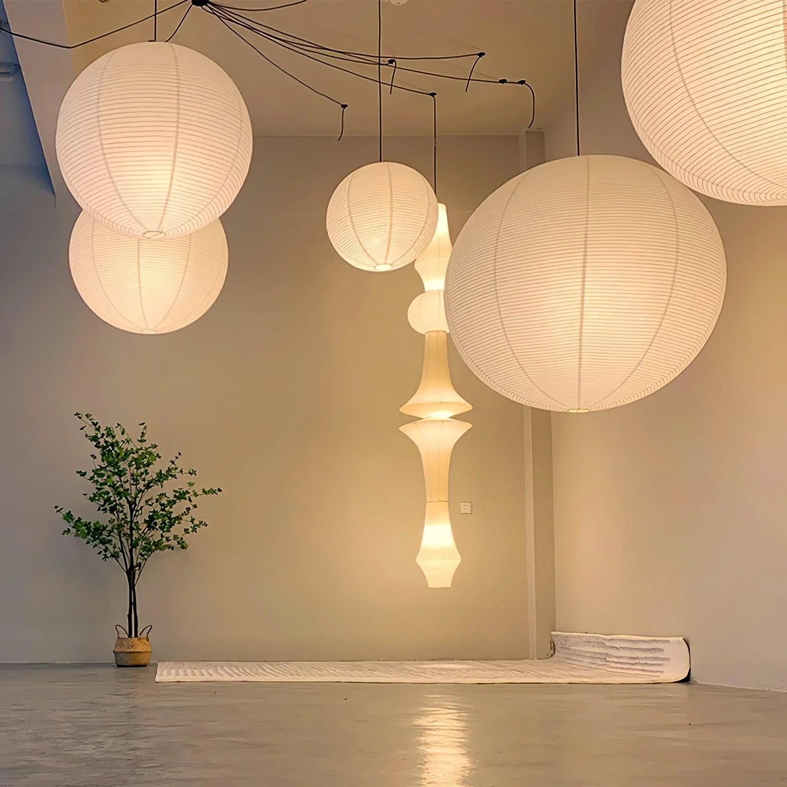Akari A Pendant Swag Light - Yiarolight