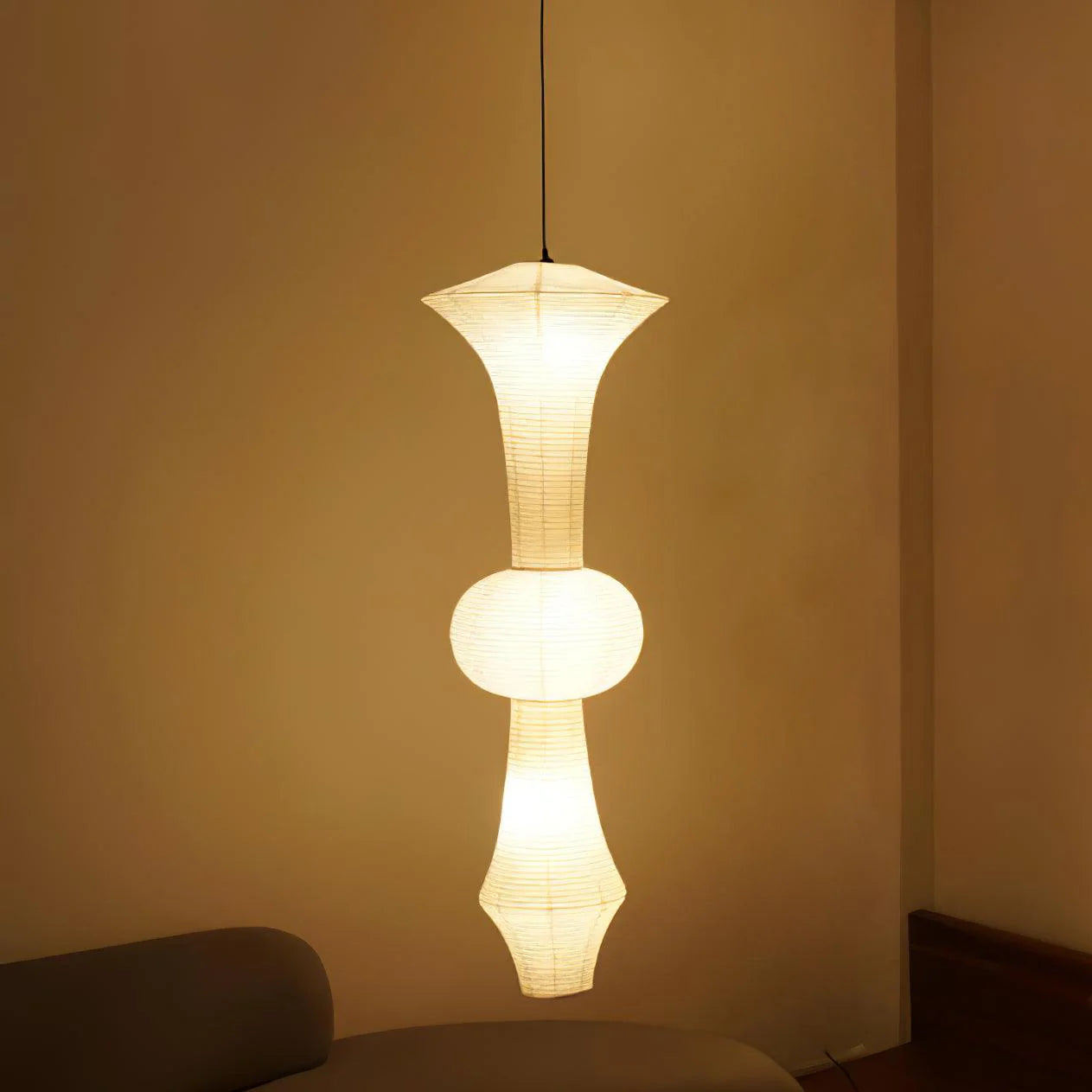 Washi Paper E Pendant Light - Yiarolight