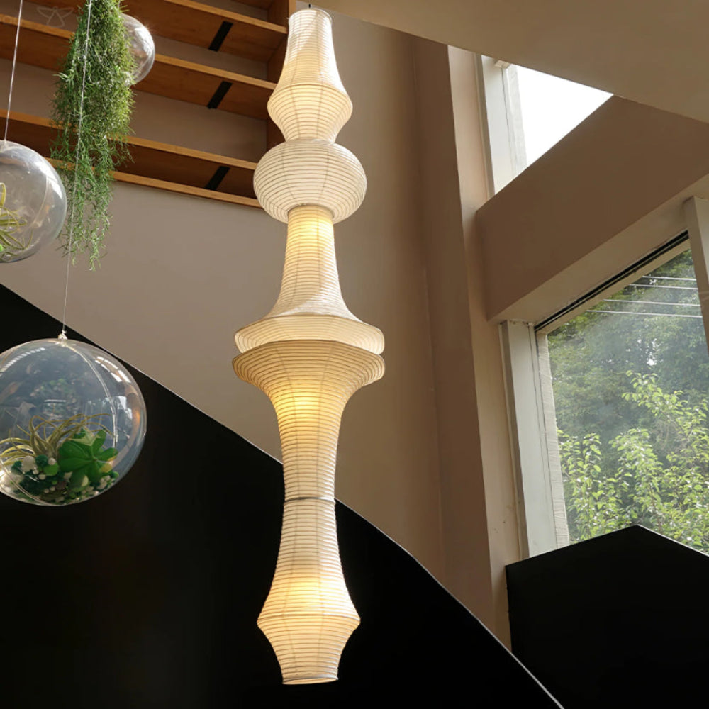 Washi Paper E Pendant Light - Yiarolight