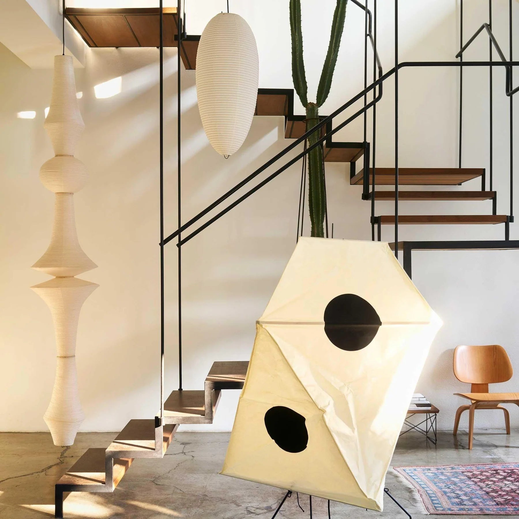Washi Paper E Pendant Light - Yiarolight