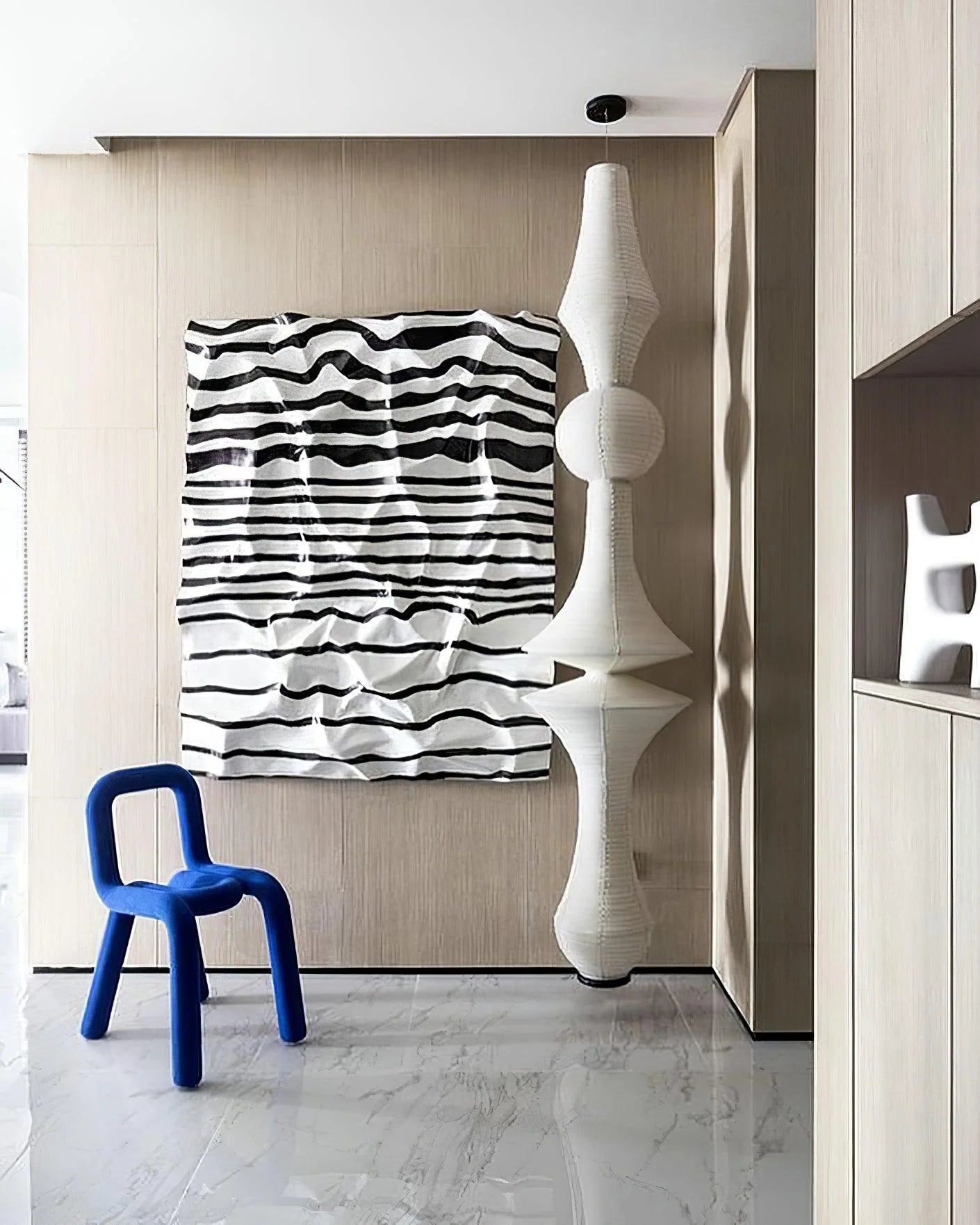 Washi Paper E Pendant Light - Yiarolight