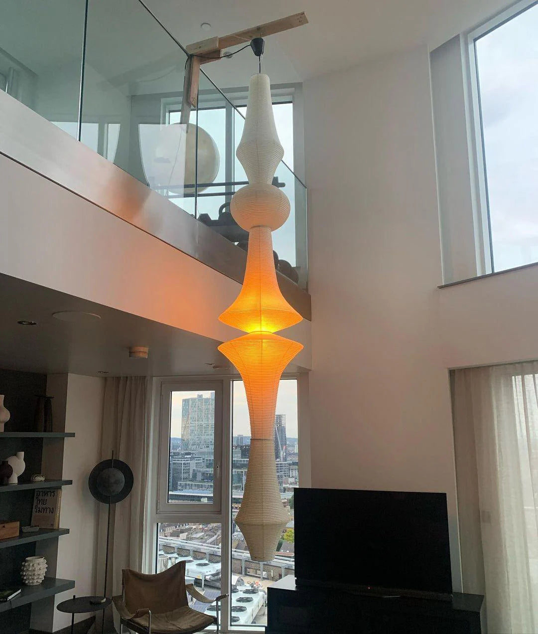 Washi Paper E Pendant Light - Yiarolight