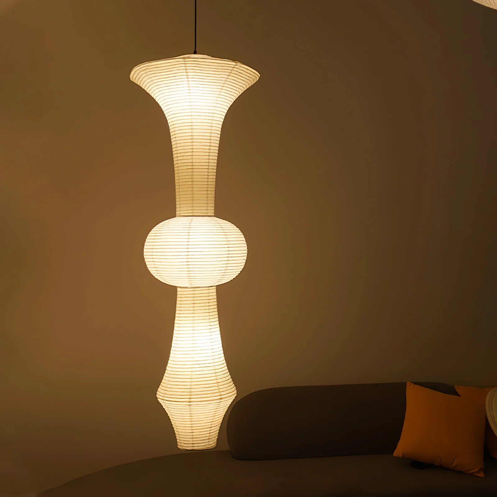 Washi Paper E Pendant Light - Yiarolight