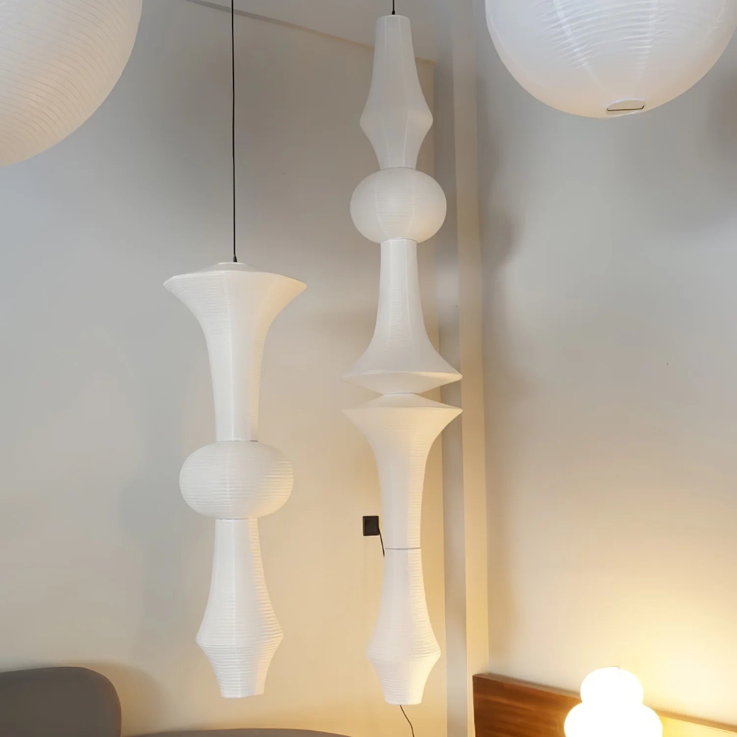 Washi Paper E Pendant Light - Yiarolight