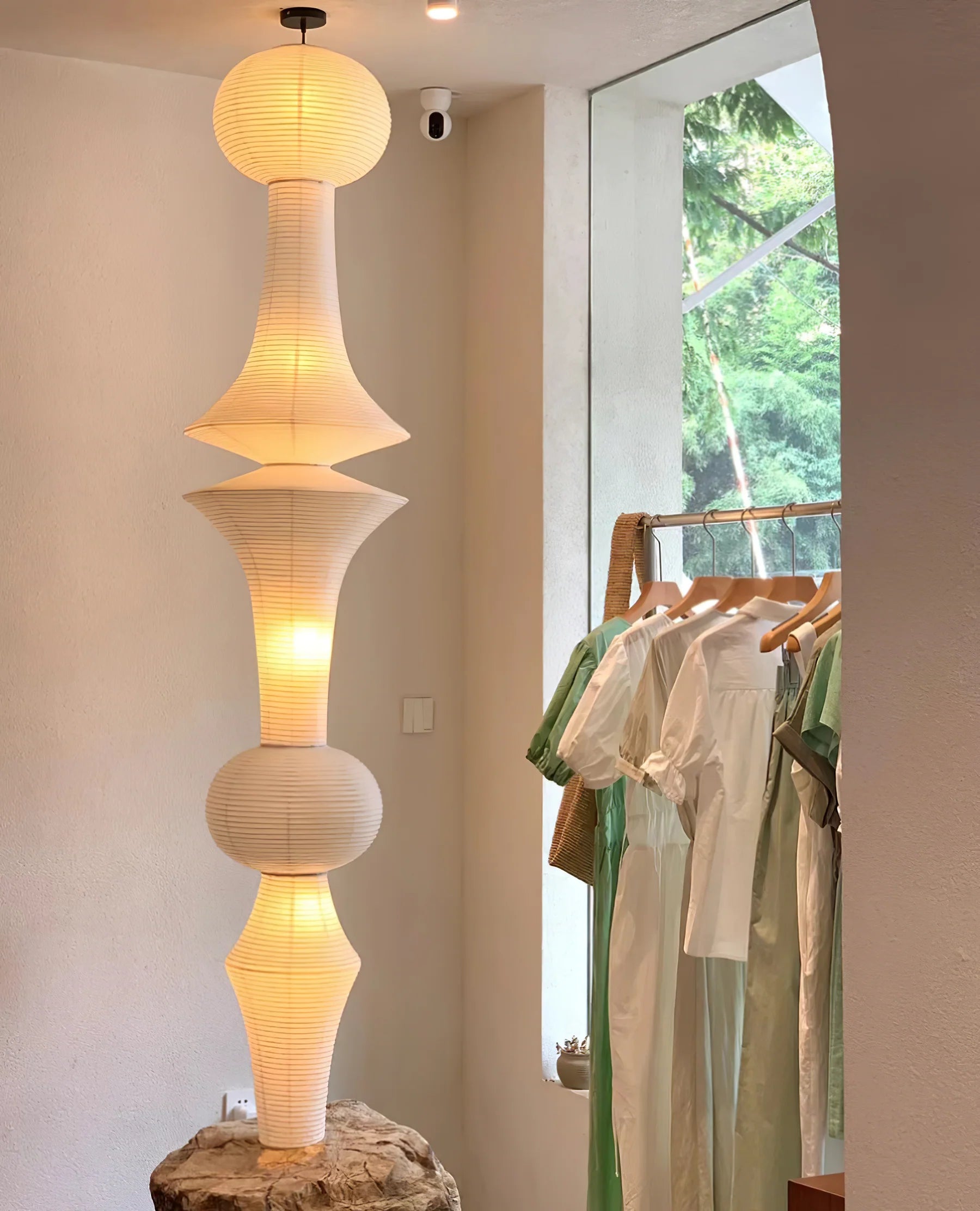 Washi Paper E Pendant Light - Yiarolight