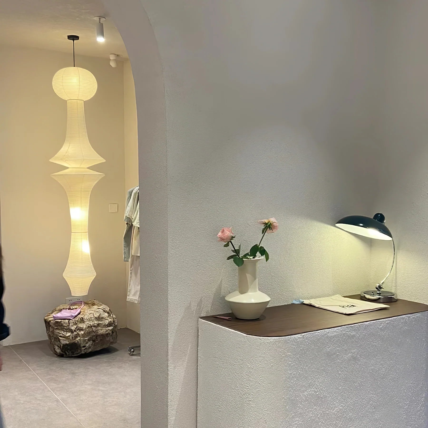 Washi Paper E Pendant Light - Yiarolight