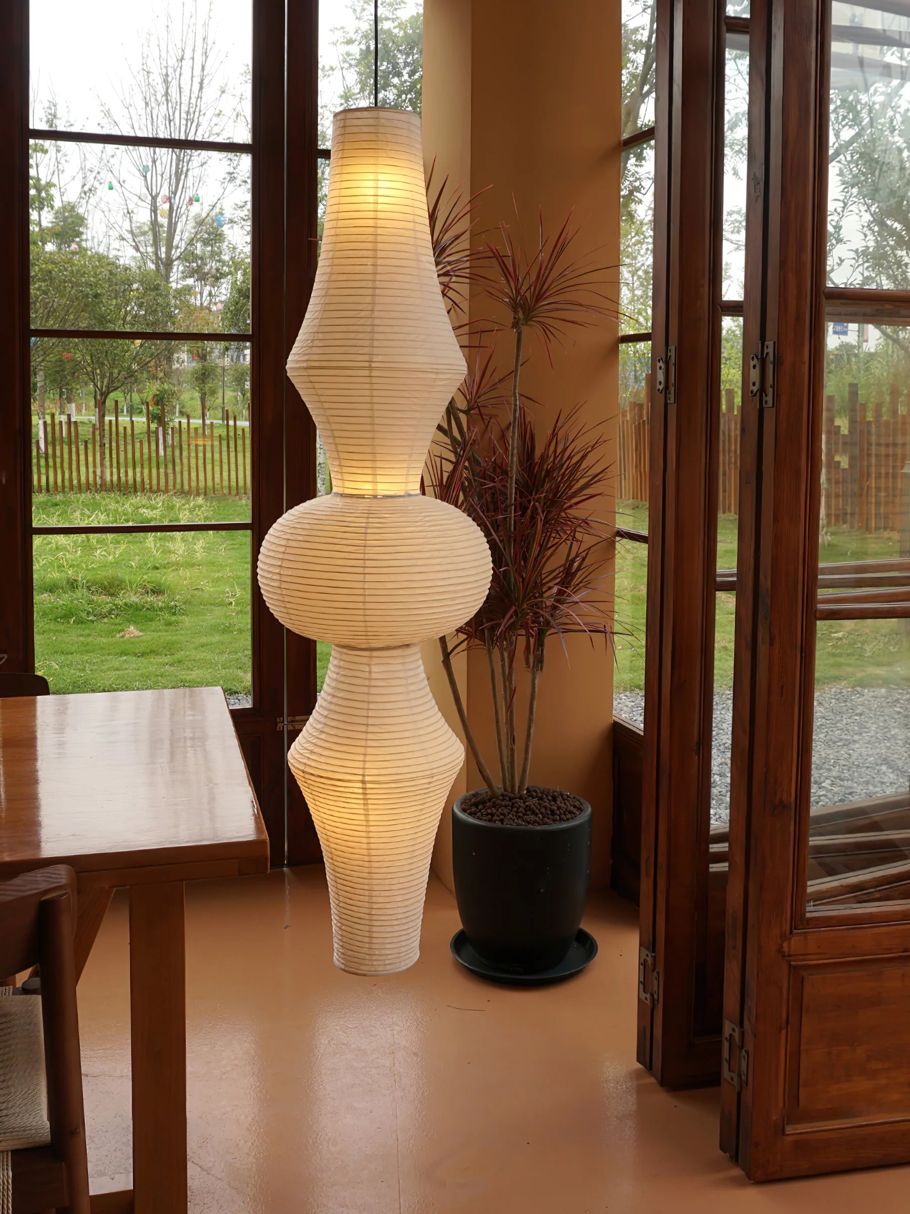 Washi Paper E Pendant Light - Yiarolight