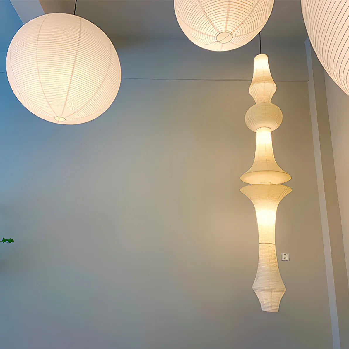 Washi Paper E Pendant Light - Yiarolight