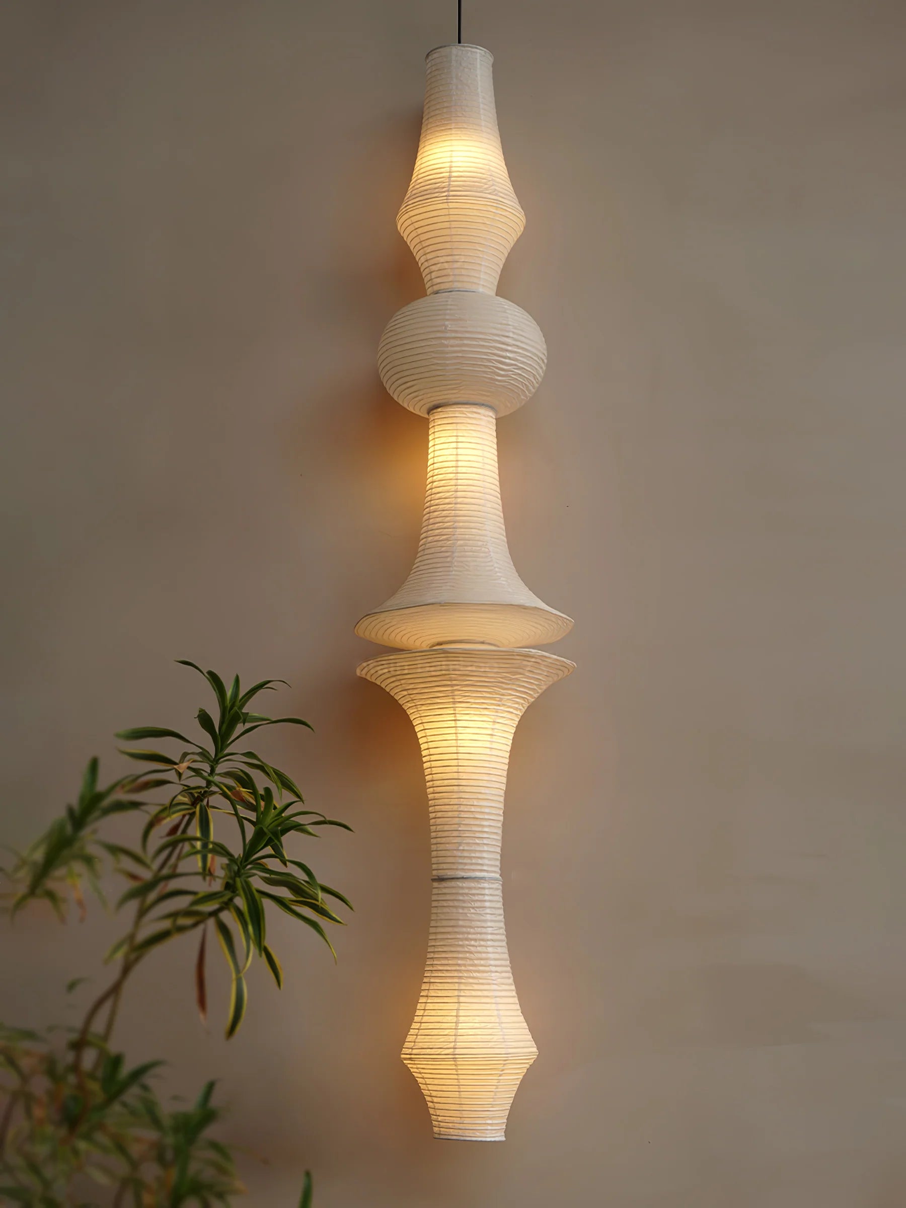 Washi Paper E Pendant Light - Yiarolight