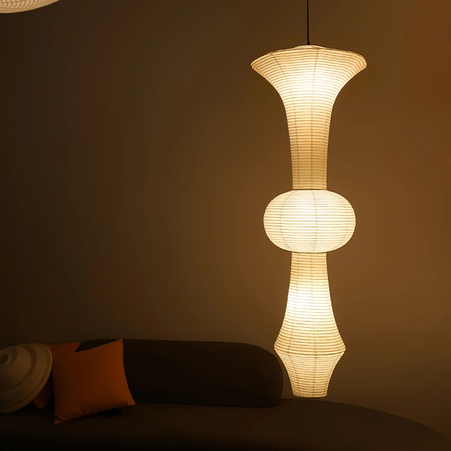 Washi Paper E Pendant Light - Yiarolight