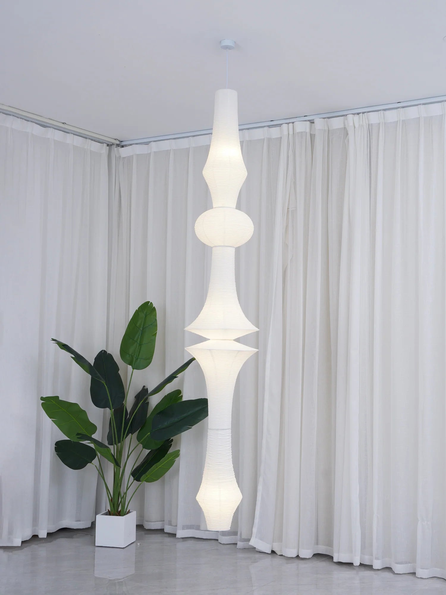 Washi Paper E Pendant Light - Yiarolight