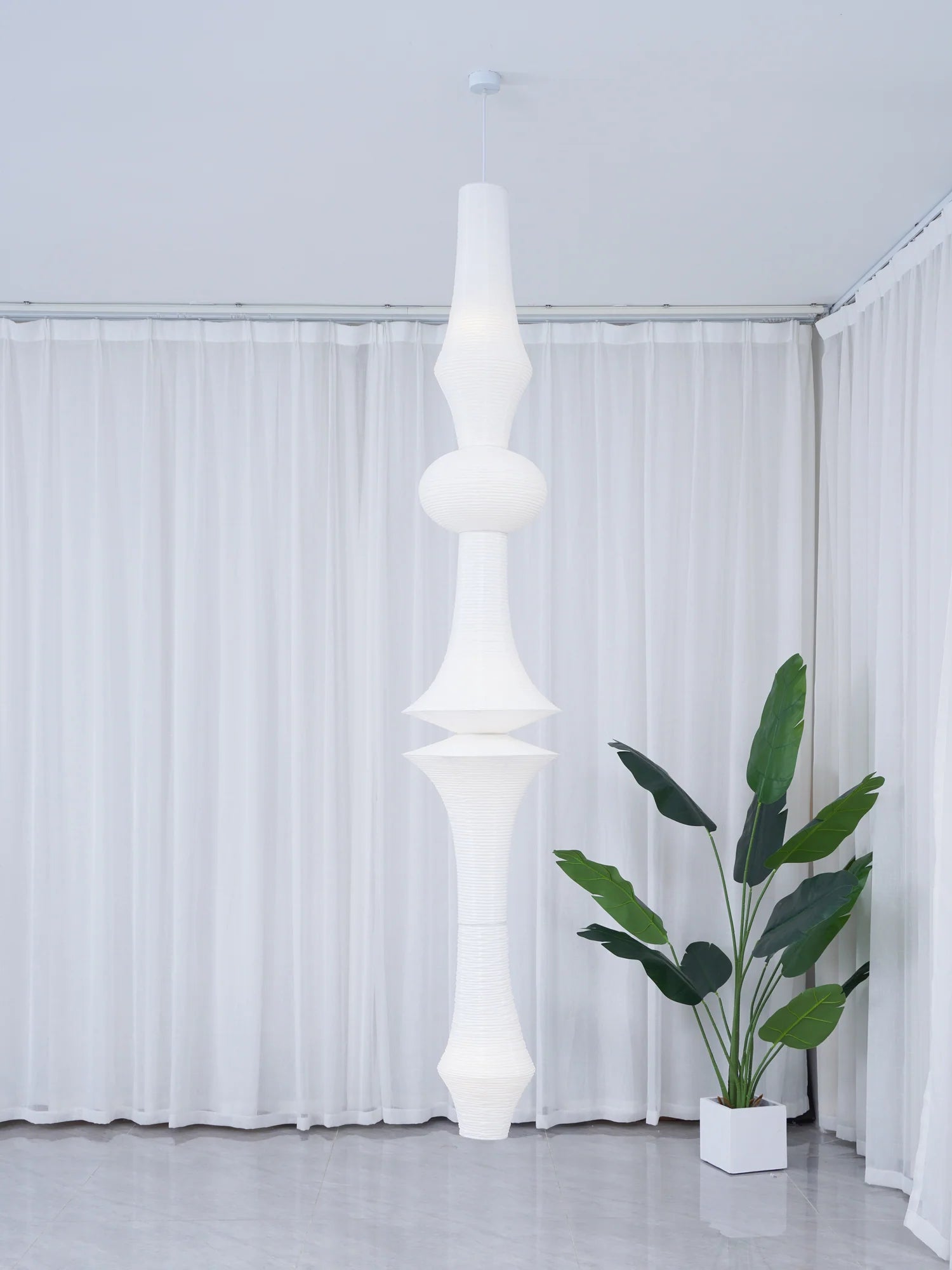 Washi Paper E Pendant Light - Yiarolight