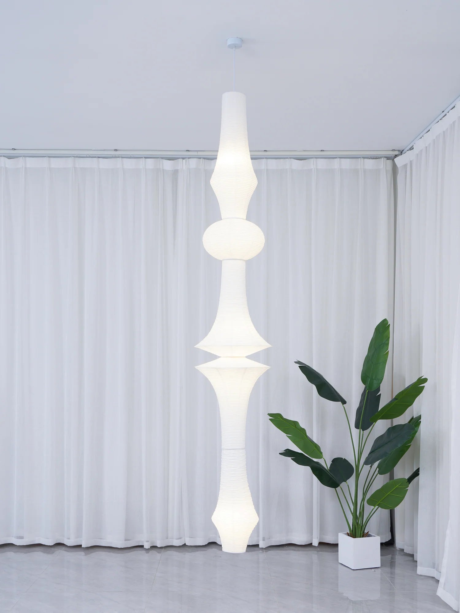Washi Paper E Pendant Light - Yiarolight