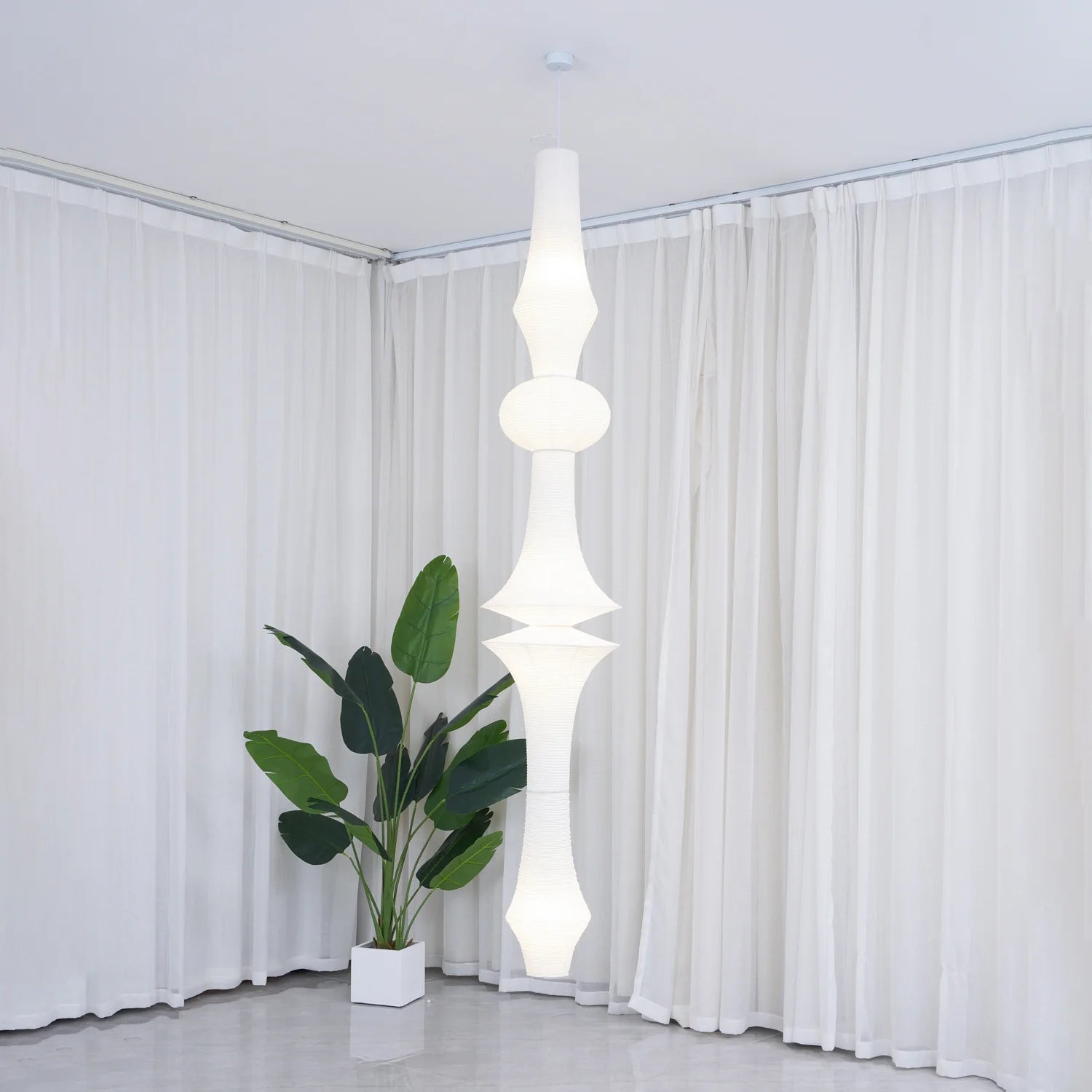 Washi Paper E Pendant Light - Yiarolight