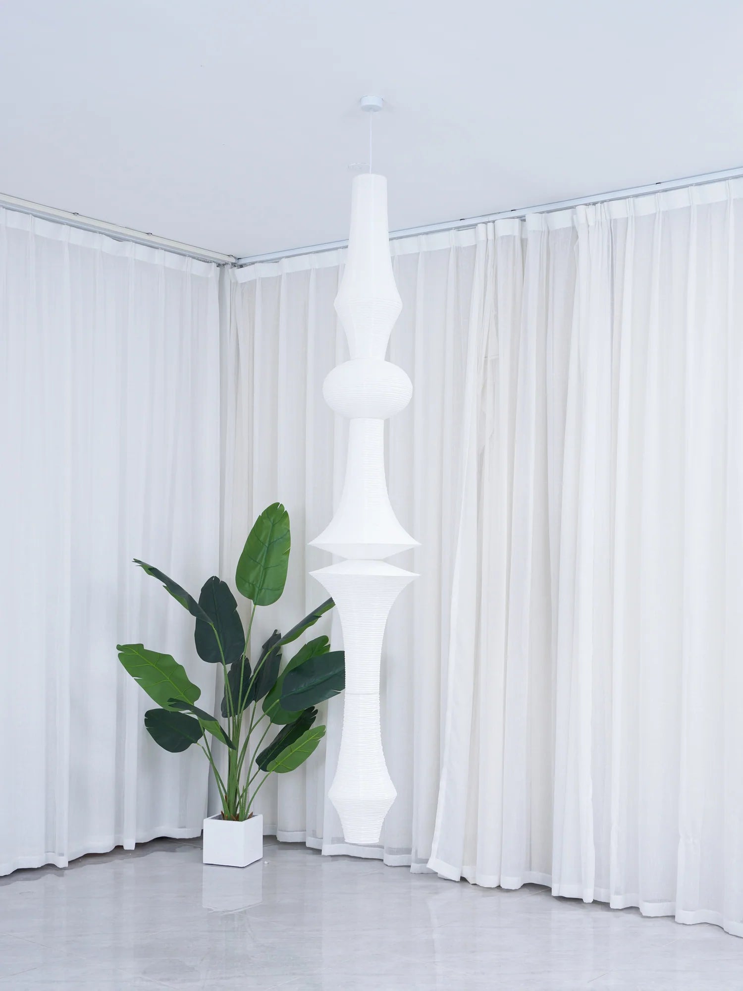 Washi Paper E Pendant Light - Yiarolight