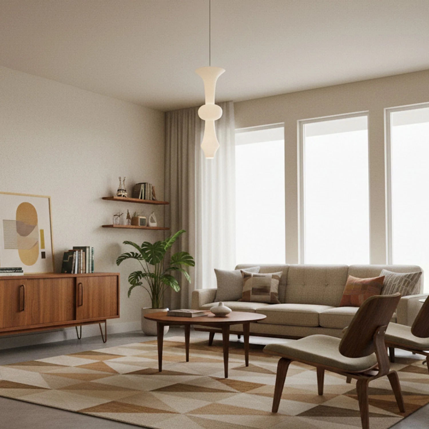 Washi Paper E Pendant Light - Yiarolight