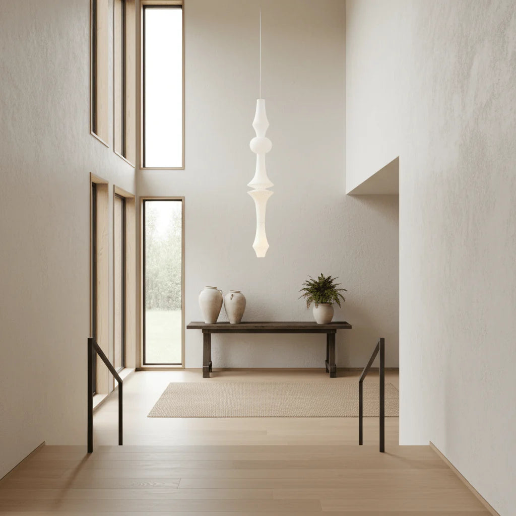 Washi Paper E Pendant Light - Yiarolight