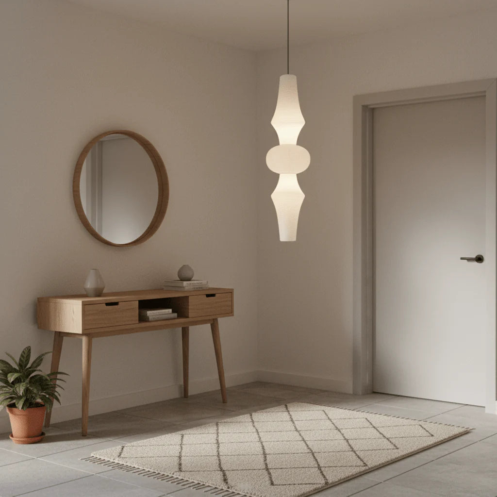 Washi Paper E Pendant Light - Yiarolight