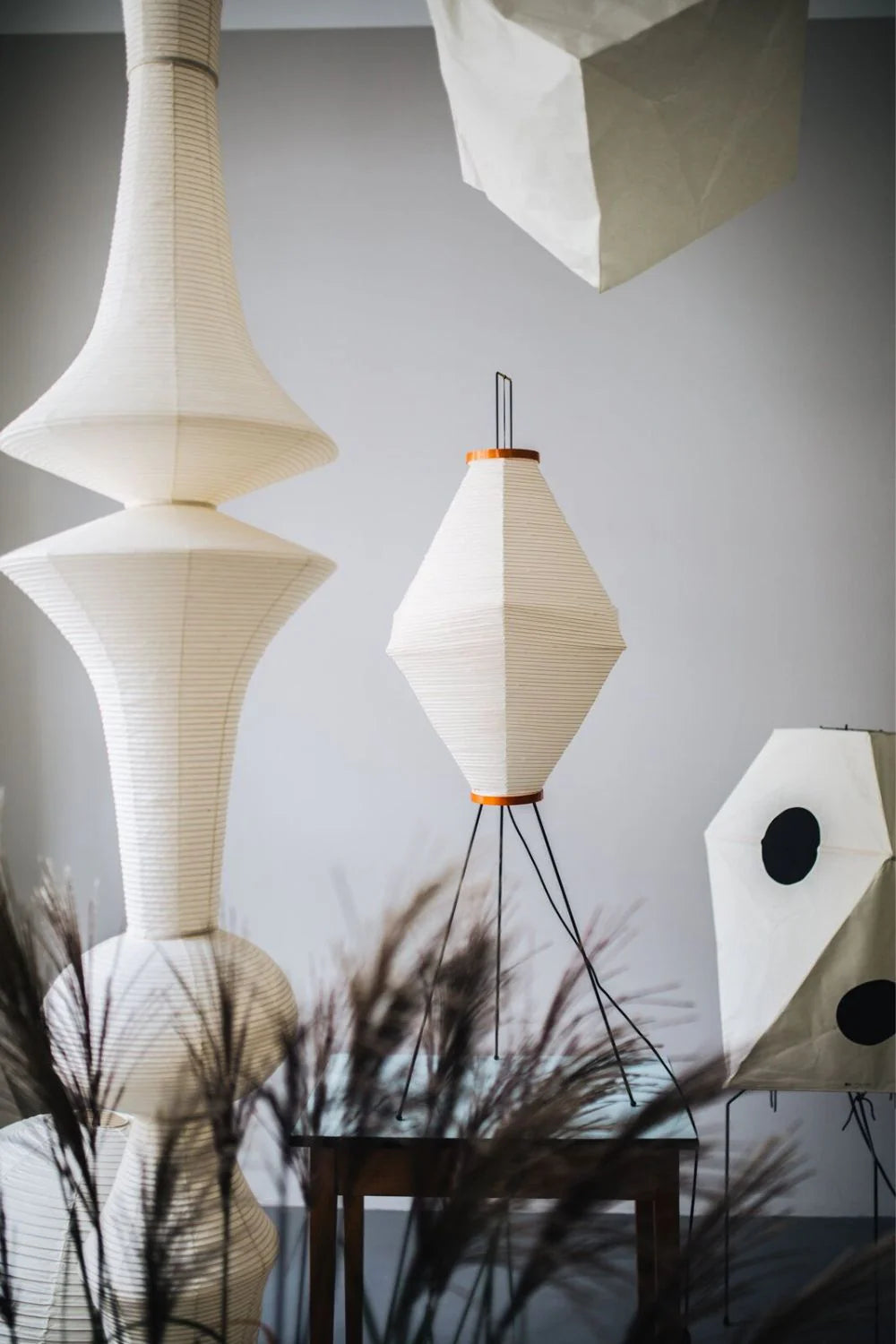 Washi Paper E Pendant Swag Light - Yiarolight