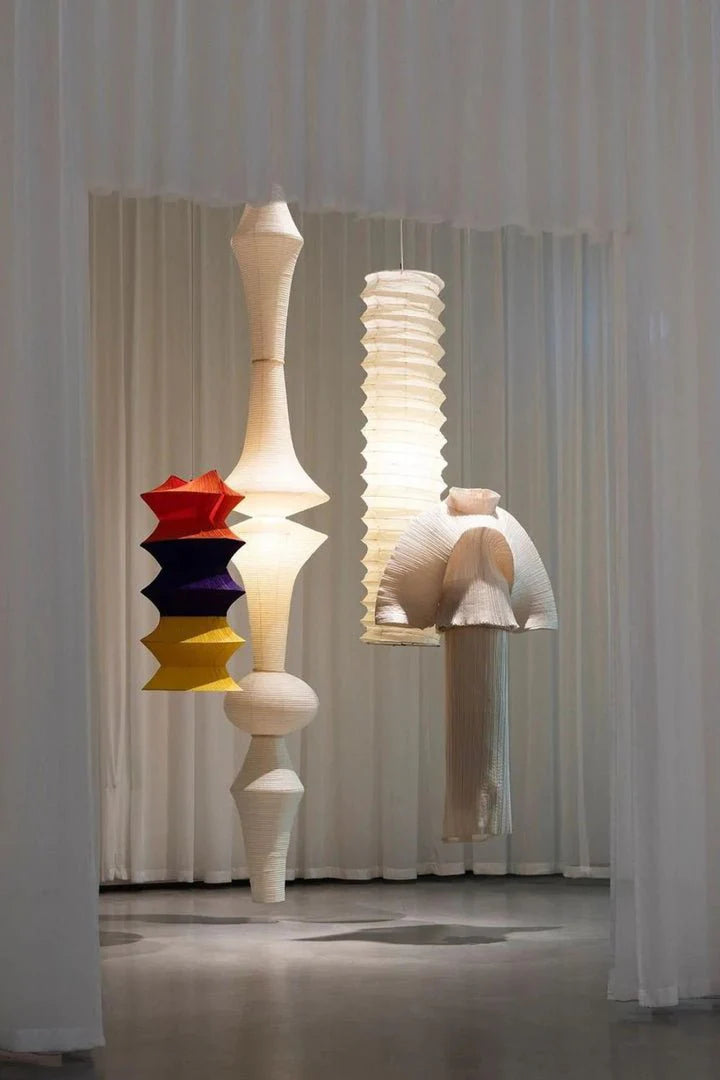Washi Paper E Pendant Swag Light - Yiarolight