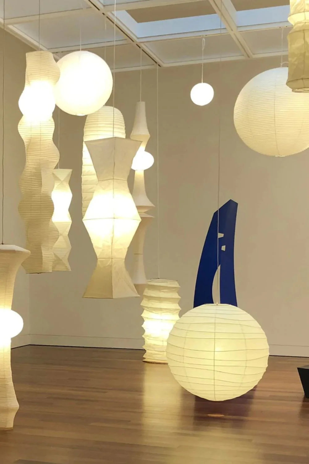 Washi Paper E Pendant Swag Light - Yiarolight