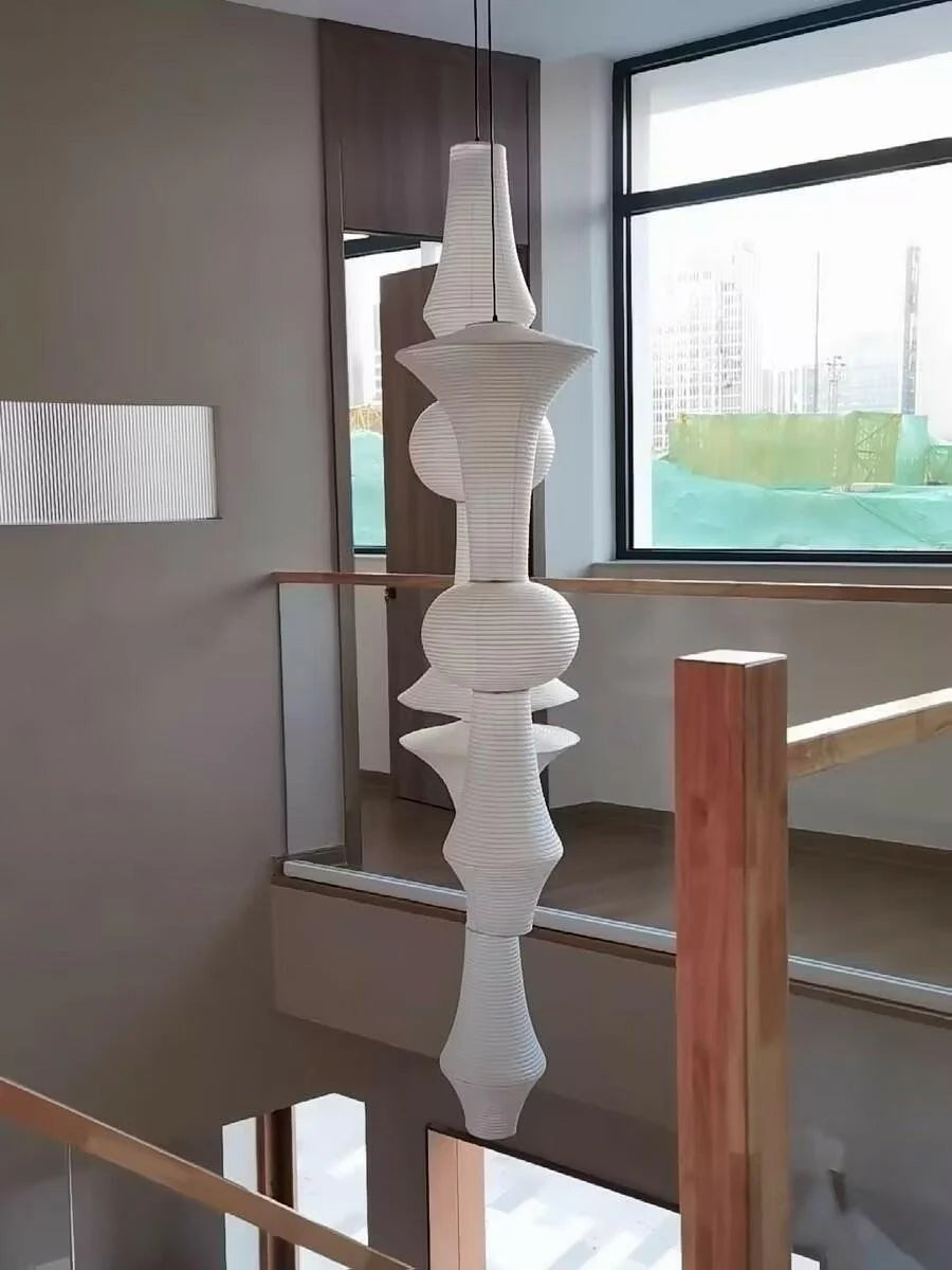 Washi Paper E Pendant Swag Light - Yiarolight