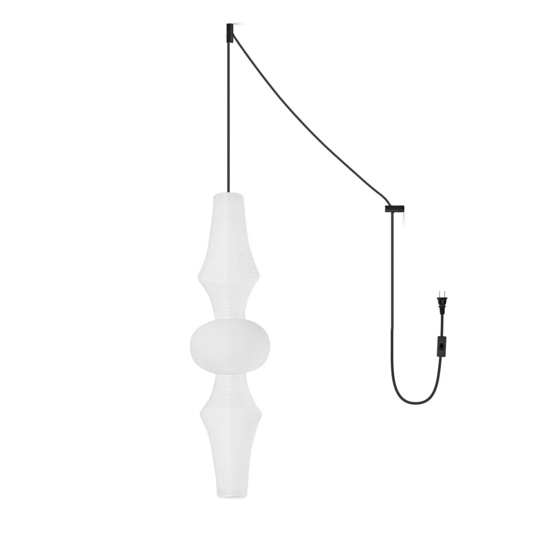 Washi Paper E Pendant Swag Light - Yiarolight
