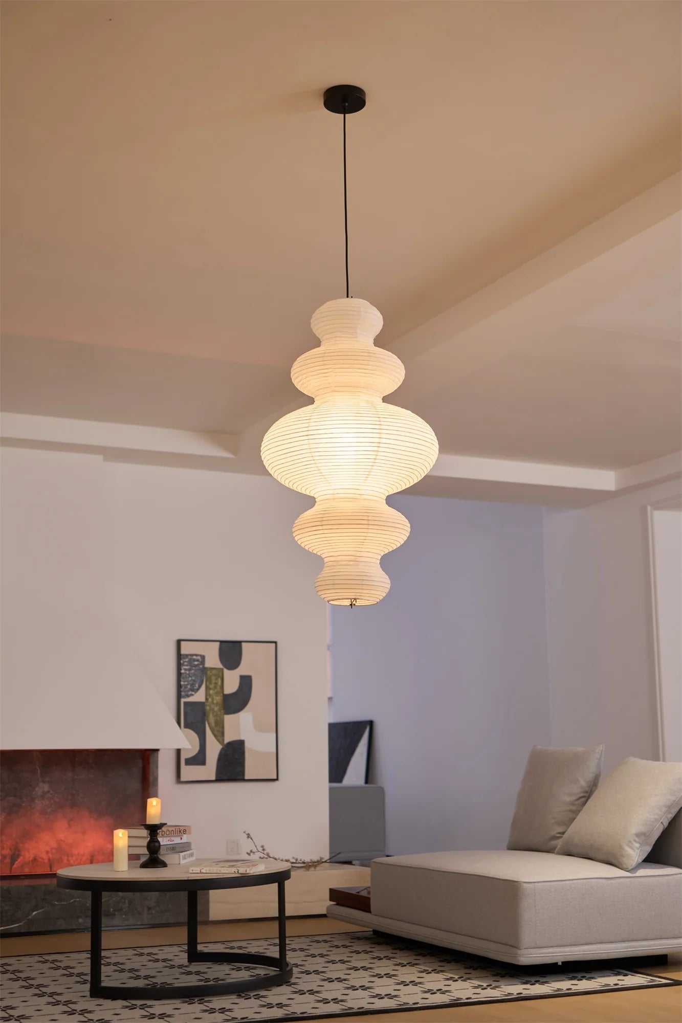 Washi Paper Juni Pendant Lamp - Yiarolight