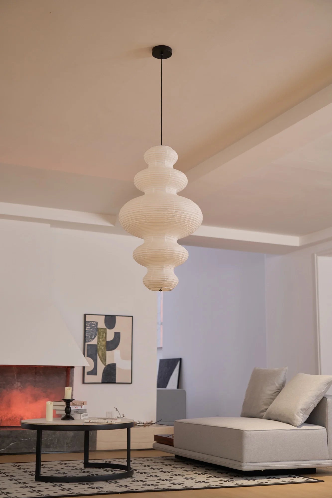 Washi Paper Juni Pendant Lamp - Yiarolight