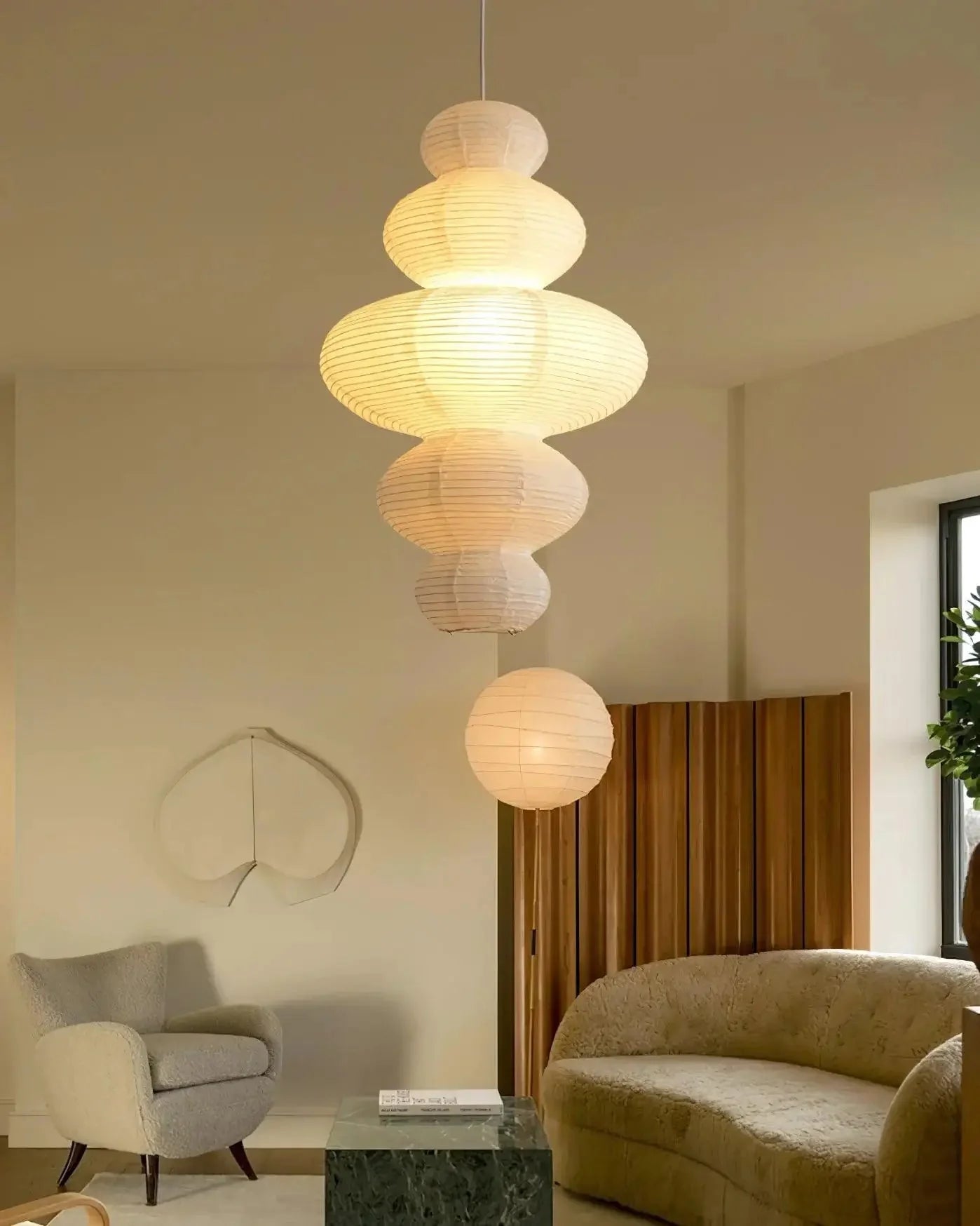 Washi Paper Juni Pendant Lamp - Yiarolight