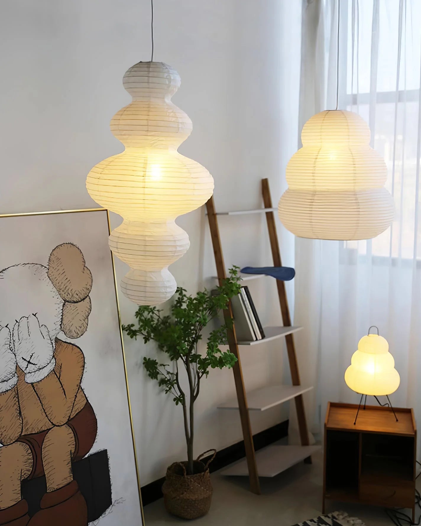 Akari Juni Pendant Swag Lamp - Yiarolight